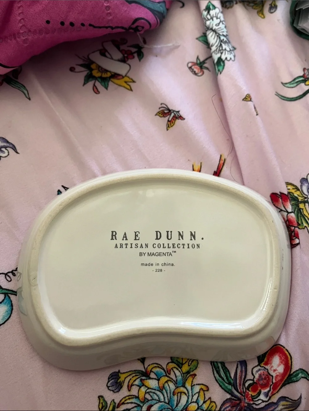 Rae Dunn White Ceramic Soap Tray with WASH Lettering